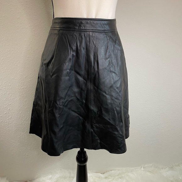 Lucky Brand Dresses & Skirts - Host Pick!! Lucky Brand Leather A Line Skirt. Lined. Black. Size large. EUC